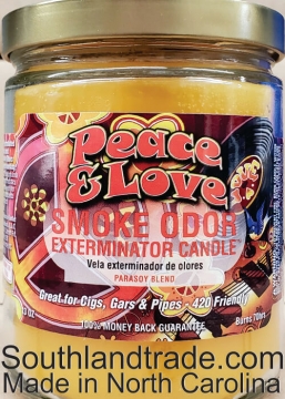 Smoke Odor Exterminator Candle Peace and Love 13oz
